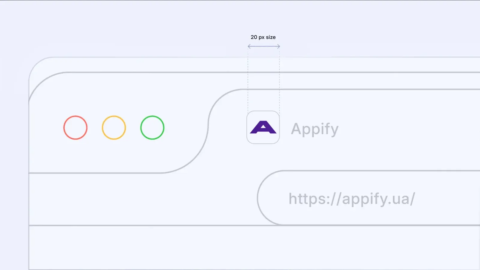 The Appify favicon in a browser tab, at 20 px